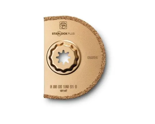 Panza segmentata cu carburi metalice, Fein Starlock Plus, 90mm, pentru fierastrau multicutter, taiere ceramica