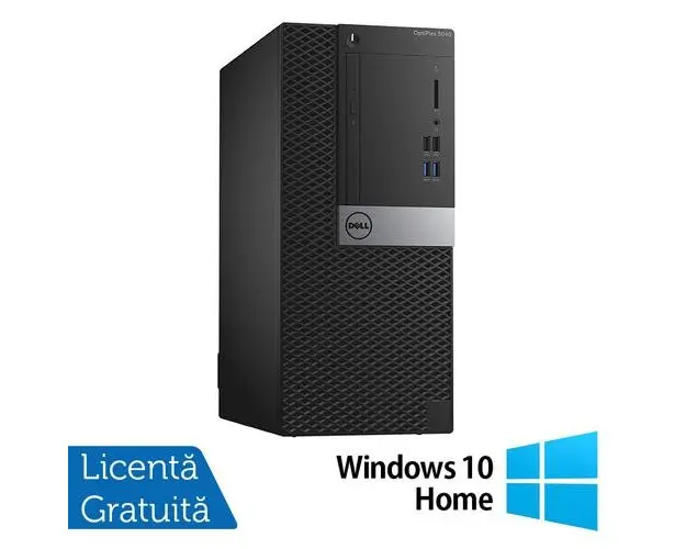 Calculator Sistem PC Refurbished DELL OptiPlex 5040 Tower, Intel Core i5-6500 3.20GHz, 8GB DDR3, 240GB SSD + Windows 10 Home