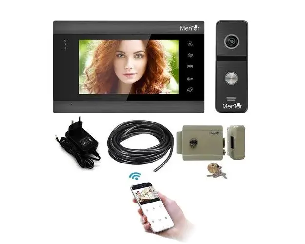 Kit VideoInterfon Smart Mentor SYKT007 WiFi Monitor Interfon Yala acces 1 locatie 7" HD 1.3MP MicroSD InfraRed Senzor de miscare