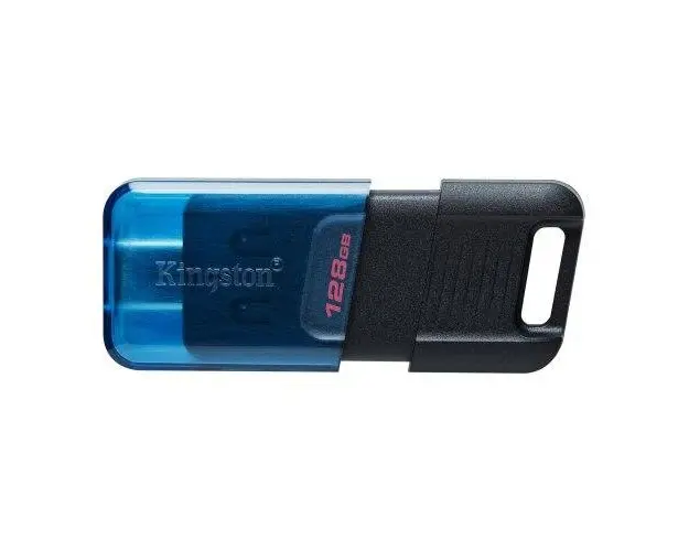 Stick Memorie Kingston DT80M, 128GB, USB-C (Negru/Albastru)