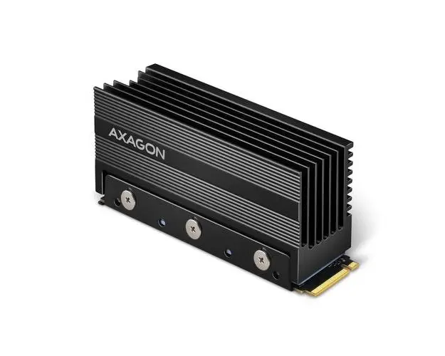 Radiator Pasiv Axagon CLR-M2XL, pentru M.2 SSD, Suport SSD 80 mm, Aluminiu, Pad-uri termice silicon incluse