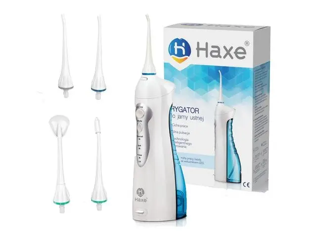 Irigator bucal portabil si reincarcabil Haxe HX721, presiune reglabila pe 3 nivele, 4 capete, rezervor 150 ml