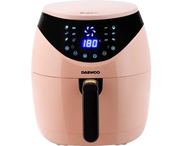 Friteuza fara ulei Daewoo AirFryer, 1500 W, 3.6l, 12 programe (Crem)