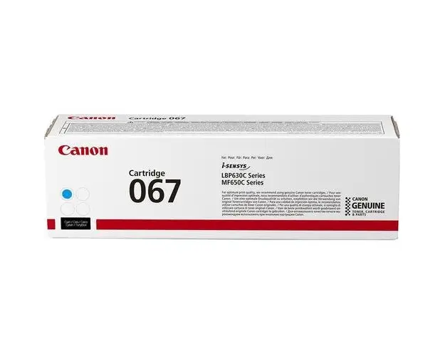 Toner Canon CRG067C, Cyan, capacitate 1250 pagini, pentru LBP-631 / LBP-631-cw 