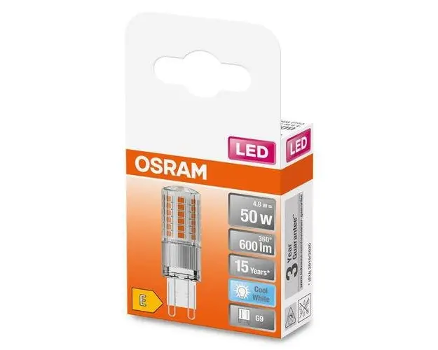 Bec LED Osram PIN, G9, 4.8W (50W), 600 lm, lumina neutra (4000K)