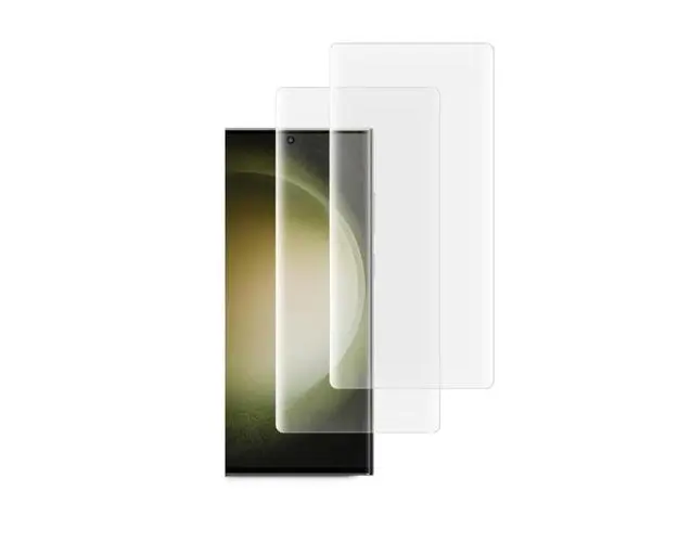 Set 2 folii sticla cu lampa UV Glastify UVTG compatibil cu Samsung Galaxy S23 Ultra (Transparent)