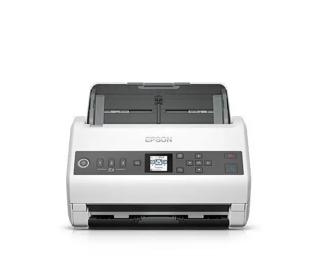 Scanner Epson WorkForce DS-730N, A4, Retea, ADF, Duplex (Alb/Negru)