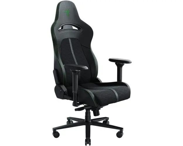 Scaun gaming Razer Enki, Reglabil, 136 kg (Negru/Verde)