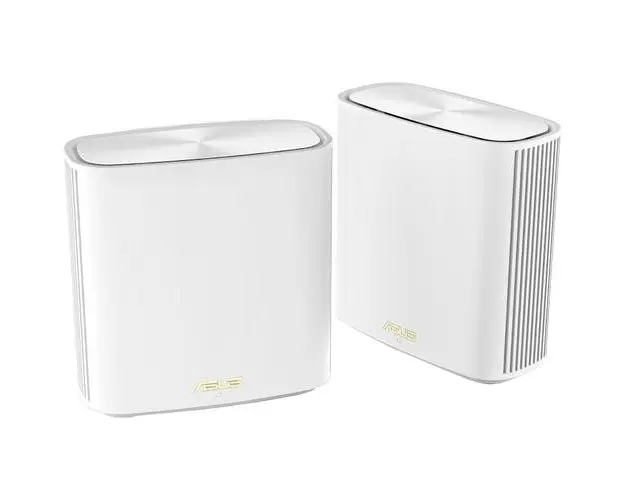 Sistem Wi-Fi Mesh ASUS ZenWiFi XD6S (W-2-PK), AX5400, Dual-Band, acoperire 500m², Tri-Core 1.5GHz CPU, 128MB/512MB Flash/RAM, Gigabit, AiProtection Pro, Adaptive QoS, VPN server/client, IPTV, OFDMA, Beamforming, AiMesh, suport montare pe perete (Alb)