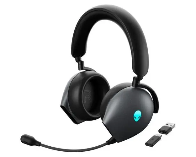 Casti Gaming Wireless Dell AW920H, TRI-MODE DSM, Microfon (Negru)