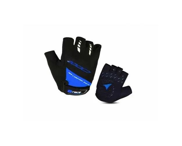 Manusi B-RACE cu gel, marimea M, Negru/Albastru