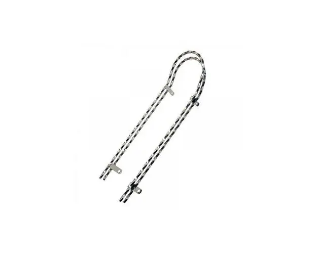 Suport sa Pegas Sissy Bar, profil patrat torsionat, dublu, lungime 18 inch