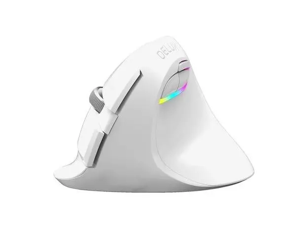 Mouse wireless Delux M618 mini, USB (Alb)