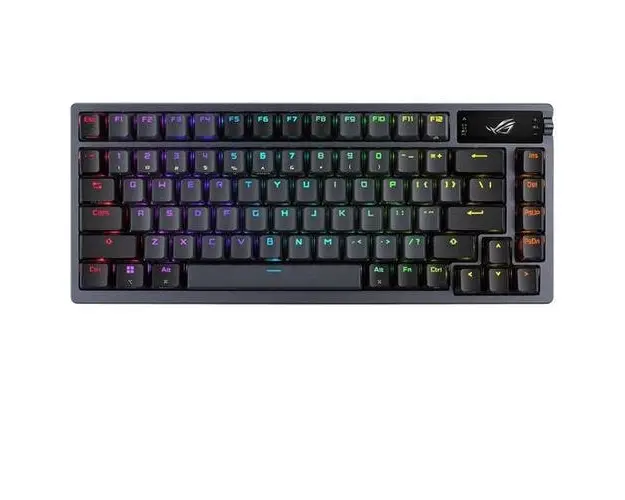 Tastatura mecanica gaming Asus ROG Azoth PBT NX Red, iluminare RGB, Bluetooth/USB (Negru)