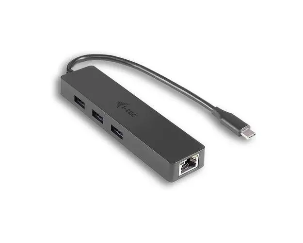 Hub USB I-tec C Slim 3 Gigabit Ethernet USB 3.0 to RJ-45 3x USB 3.0