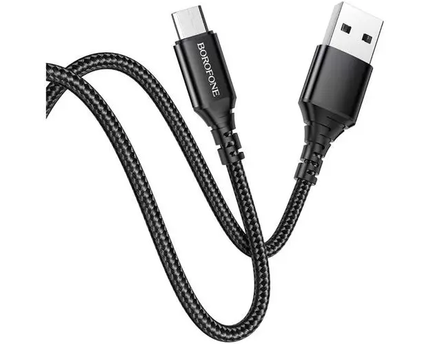 Cablu de Date Borofone BX54 Ultra bright, USB - USB Type-C , 1 m, 2.4A, Negru