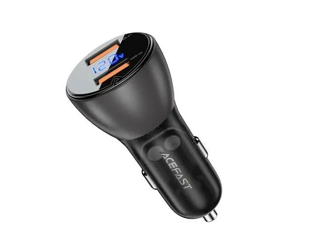 Incarcator auto AceFast B7, USB, 45W (Negru)