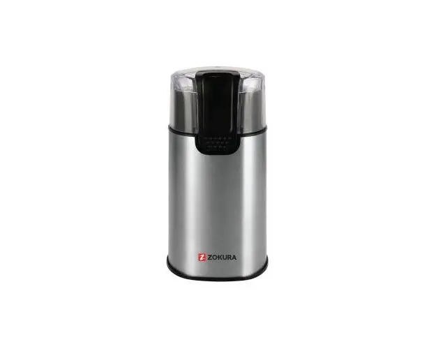 Rasnita electrica de cafea Zokura Z1245, 150 W, 60 g (Negru/Argintiu)