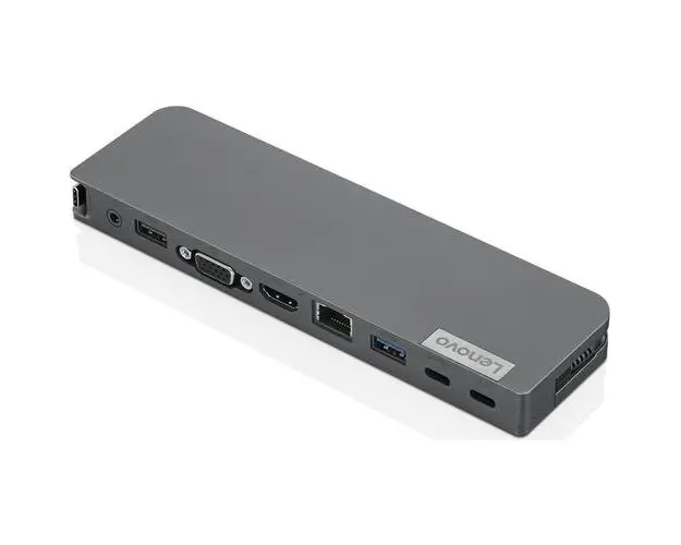 Mini Docking Station Lenovo 40AU0065EU, 2x USB-C, HDMI, Ethernet (Negru)