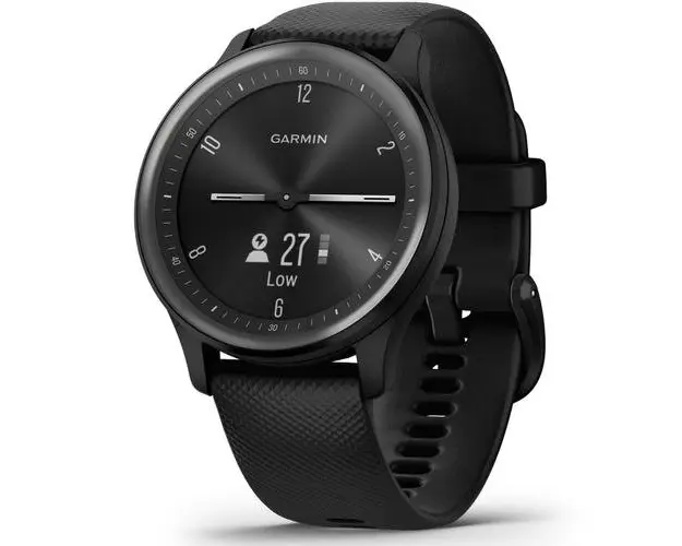 Ceas activity outdoor tracker Garmin vívomove Sport, Bluetooth, ecran OLED, Rezistenta la apa 5 ATM (Negru)