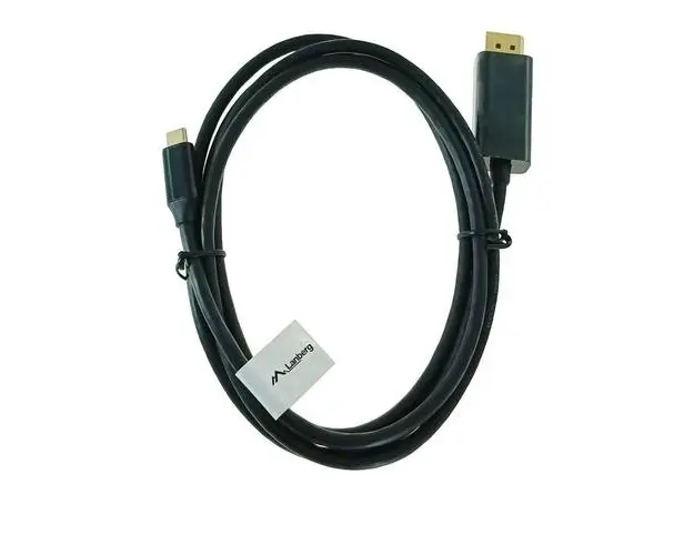 Cablu video Lanberg CA-CMDP-10CU-0018-BK, USB-C, DisplayPort, 1.8m, 4K/60Hz (Negru)