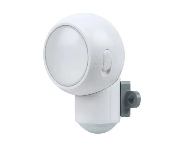 Aplica LED pentru exterior LEDVANCE baterii 3xLR6 incluse, cu senzor de miscare Ledvance SPYLUX, 0.3W, 4.5V, 17 lm, lumina calda (3000K), IP43, 99x68x68mm, Alb