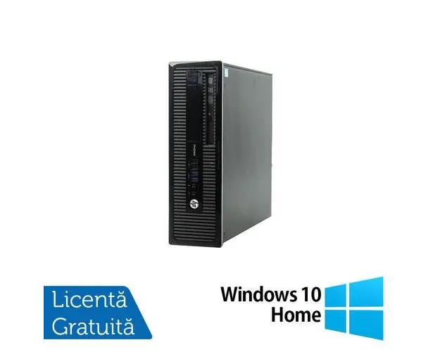 Calculator Sistem PC Refurbished HP 400 G1 SFF, Intel Core i3-4130 3.40GHz, 8GB DDR3, 240GB SSD, DVD-RW + Windows 10 Home