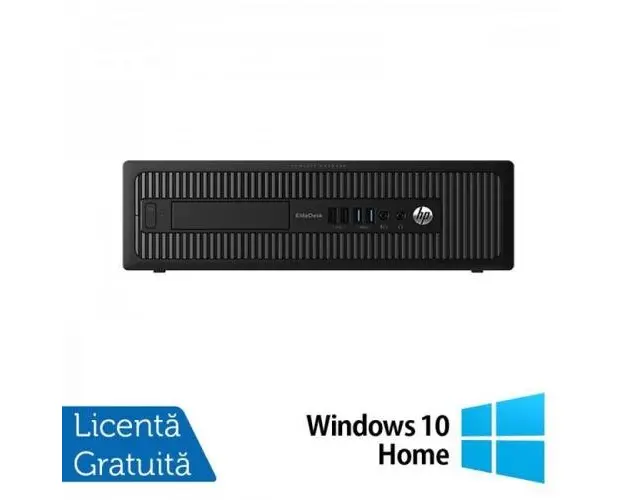 Calculator Sistem PC Refurbished HP Prodesk 600 G1 SFF, Intel Core i3-4130 3.40GHz, 8GB DDR3, 500GB SATA, DVD-RW + Windows 10 Home