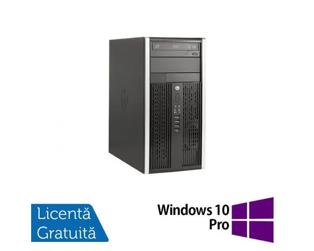 Calculator Sistem PC Refurbished HP Elite 8300 Tower, Intel Core i7-3770 3.40GHz, 8GB DDR3, 240GB SSD, DVD-RW + Windows 10 Pro