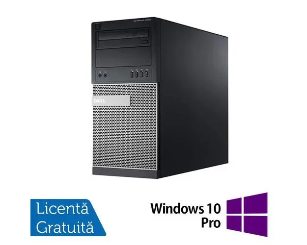 Calculator Sistem PC Refurbished Dell OptiPlex 790 Tower, Intel Core i5-2400 3.10GHz, 4GB DDR3, 500GB SATA, DVD-RW + Windows 10 Pro