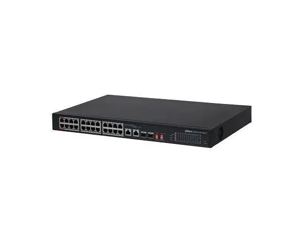 Switch Dahua PFS3226-24ET-240 24 porturi PoE + 2 Port Gigabit + 2 SFP Combo, 240W