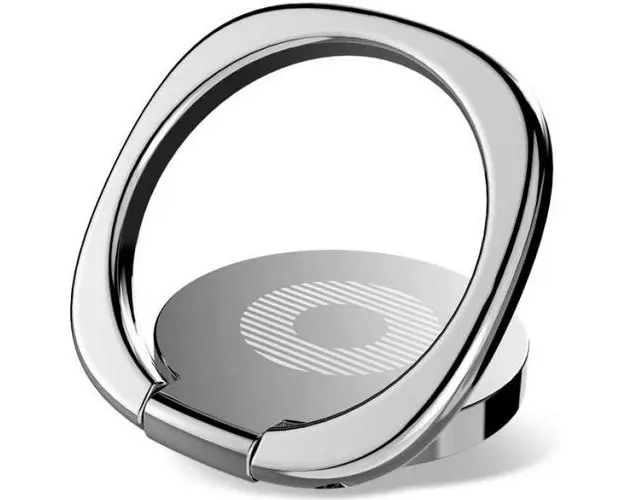 Suport auto Baseus Ring Privity, Rotire 360, Argintiu