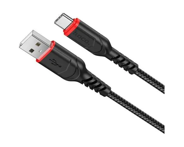 Cablu de Date HOCO X59 Victory, USB la USB Type-C, 1m, 2.4A, Negru