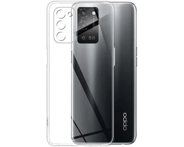 Husa de protectie Lemontti Silicon pentru Oppo A56 5G (Albastru)Transparent