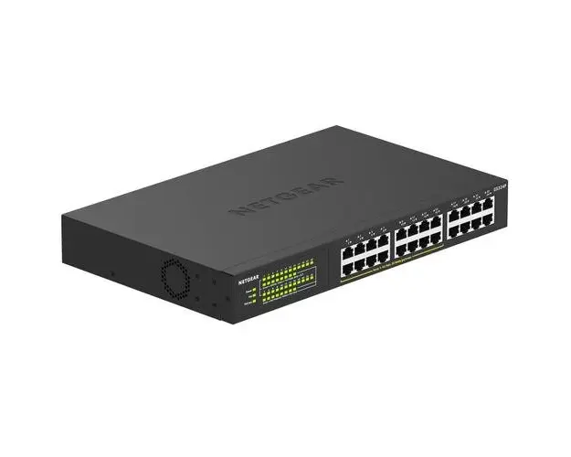 Switch NetGear GS324P, 24 Porturi, Gigabit, 16 x POE+, Desktop/Rackmount, Plug-and-Play, carcasa metal