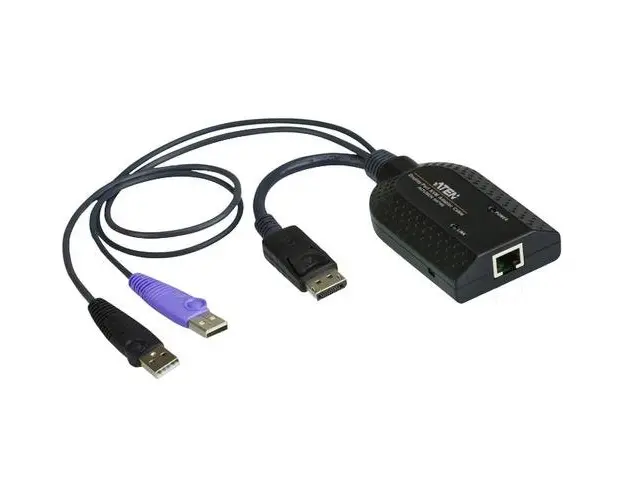 USB DisplayPort Virtual Media KVM Adapter with Smart Card Support