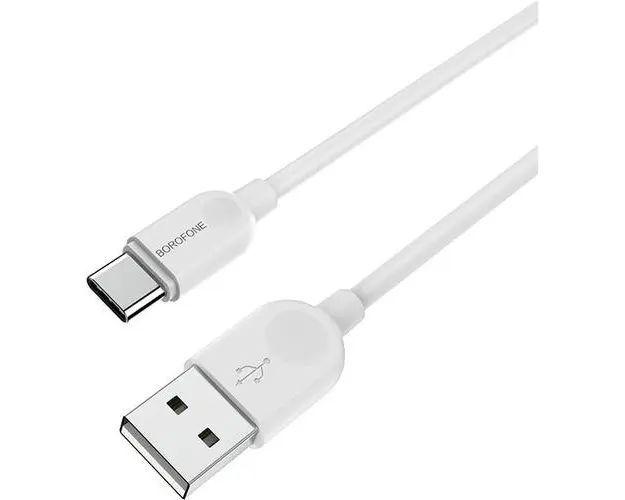 Cablu de Date Borofone BX14 LinkJet, USB la USB Type-C, 1 m, Alb