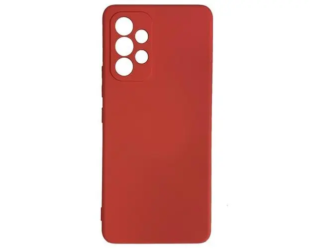 Husa Silicon Lemontti Soft Slim compatibila cu Samsung Galaxy A73 5G, material mat si fin, captusit cu microfibra (Rosu)