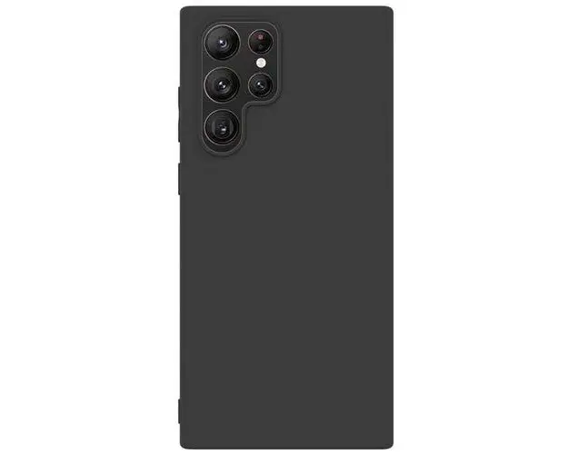 Husa de protectie Silicon Soft Slim Lemontti pentru Samsung Galaxy S22 Ultra (Negru)