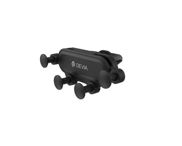 Suport Auto Devia Kintone Series Gravity, 3.5-6.5 inch, prindere la ventilatie, Negru