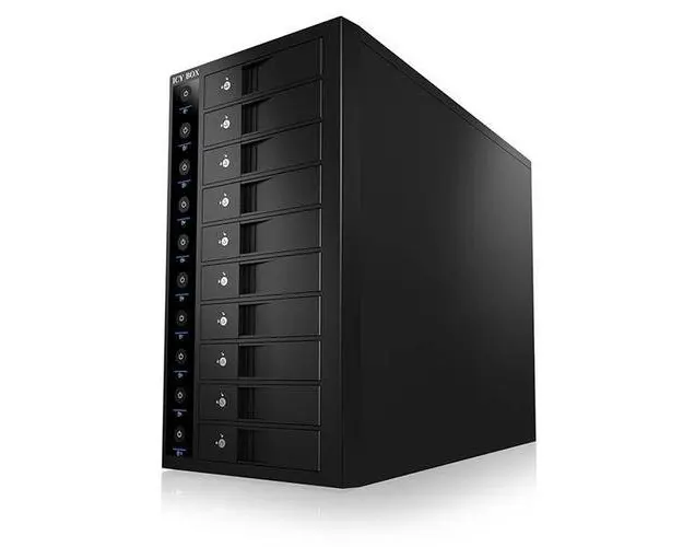 HDD Rack IcyBox IB-3810U3, 3,5inch, 10x HDD, SATA I/II/III, USB 3.0, RAID (Negru)
