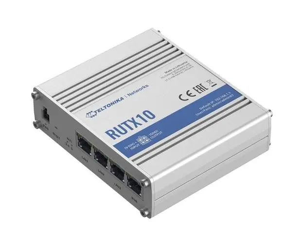 Router Professional Teltonika RUTX10, 4X 10/100/1000mbps, WiFi, Bluetooth, GPS, Modbus, VPN