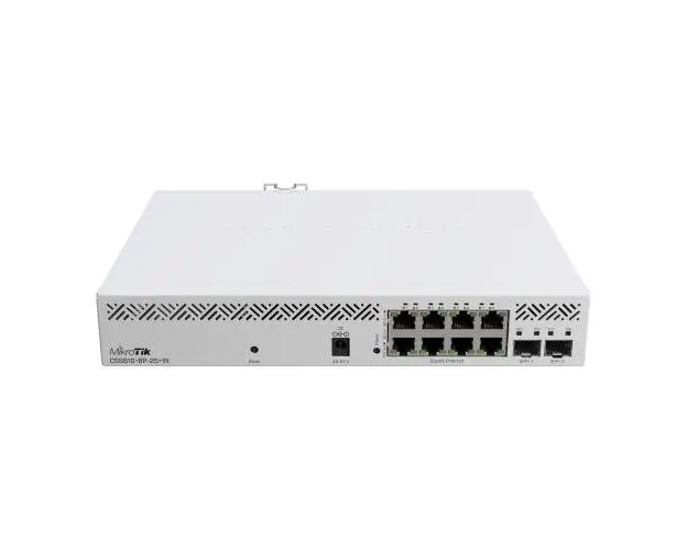 Switch Mikrotik, Cloud Smart CSS610-8P-2S+IN, 8x Porturi Gigabit RJ45 POE AT/AF, 2x Porturi SFP+, SwOS