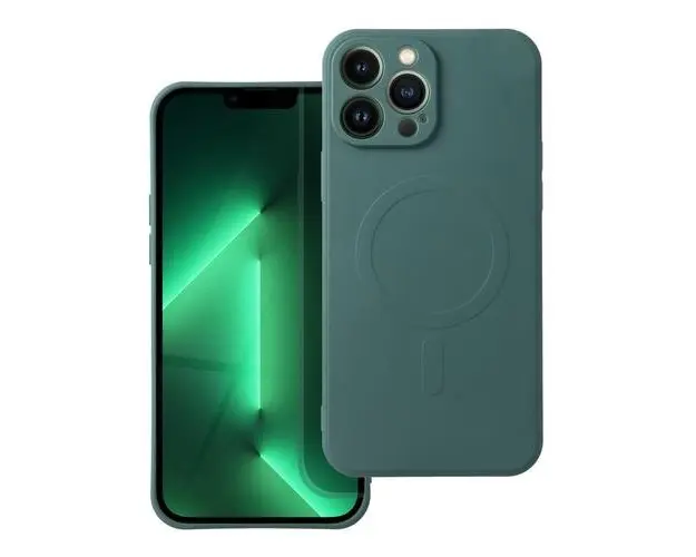 Husa din silicon Mag Cover pentru Apple iPhone13 Pro (Verde)