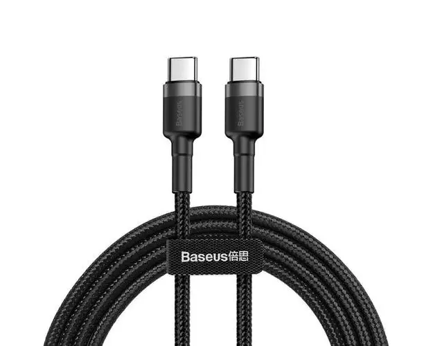 Cablu de date Baseus Cafule, USB Type-C, 60W, 3A, 2m (Negru)