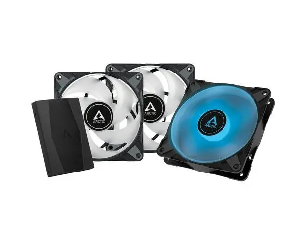 Set 3 Ventilatoare Arctic P12, PWM, RGB, 120mm, 2000RPM