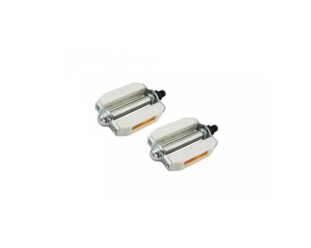 Pedale Bicicleta Pvc Cu Reflector Nh-507, Material Otel+pvc, Ax 9/16, Alb