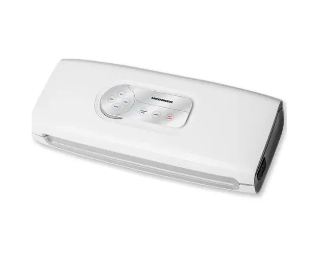 Aparat de vidat si sigilat Heinner HAV-140WH, Vidare uscata/ umeda, Functie marinare, Sistem racire banda sigilare, Furtun pentru caserole, Comptaibil cu pungi latime 30 cm, 7-8 l/ min, 0.6 bar, 140 W (Alb)