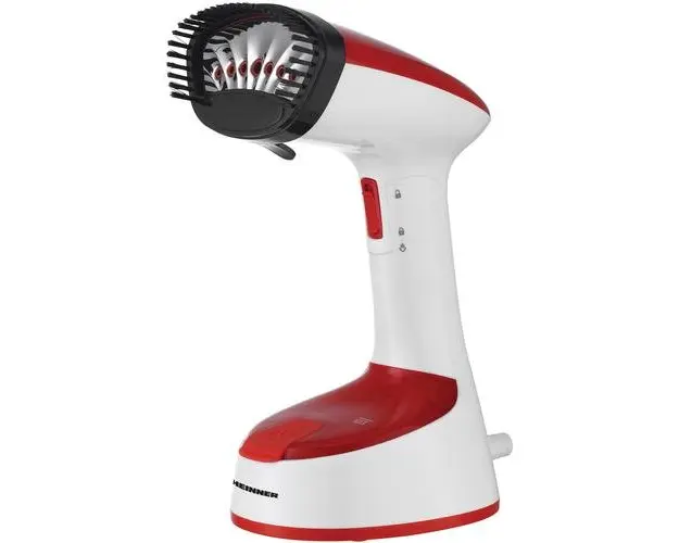 Aparat de calcat vertical Heinner Charon HGS-1400RD, 1470W, Talpa din inox, 120 ml (Alb/Rosu)