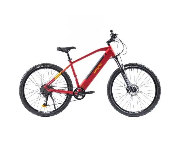 Bicicleta Electrica Pegas Drumet Dinamic, M, Roti 29inch, 9 Viteze, Viteza maxima 25 Km, Autonomie 70Km, Motor 250 W (Rosu/Galben)